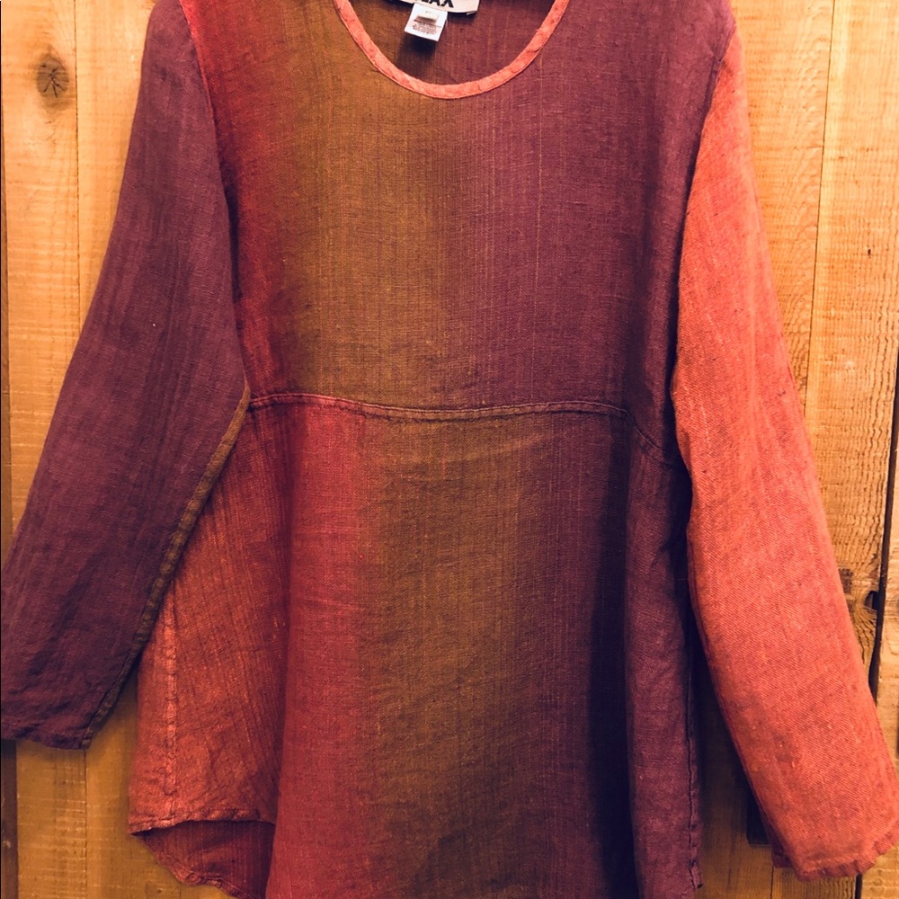 FLAX Linen L/S petite top